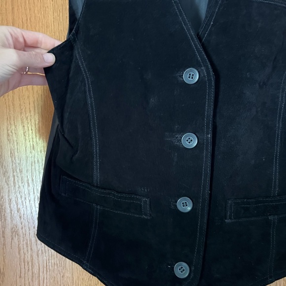 Vintage early Y2K Kathy Ireland Black leather Women's Vest - Picture 3 of 6